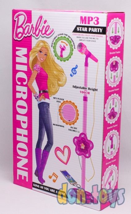 ​Микрофон Барби со стойкой, MP3, арт. 5835, фото 4