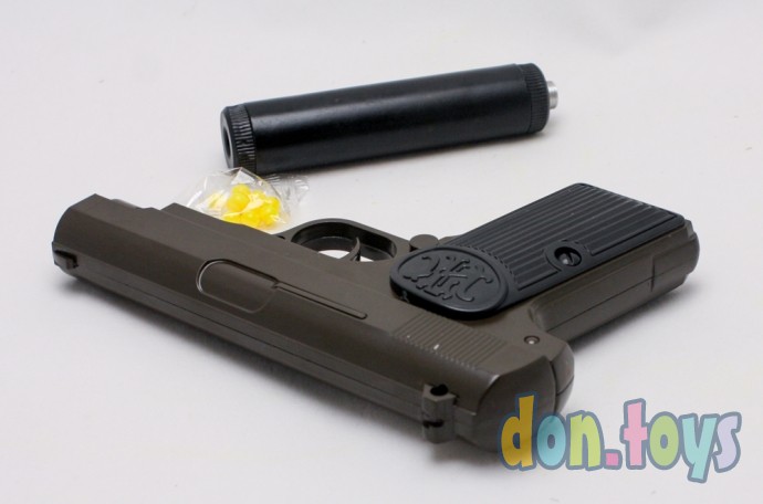 ​Детский металлический пистолет с глушителем, арт. C.17A+, фото 9