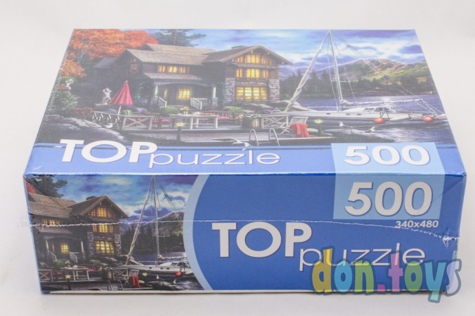 ​TOPpuzzle Пазлы 500 элементов, Ночной дом и яхта, арт. ХТП500-5730, фото 2