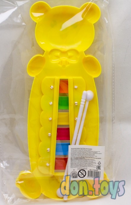 ​Ксилофон цветной "Медвежонок" (27 см, 6 тонов), арт. 1780960, фото 2