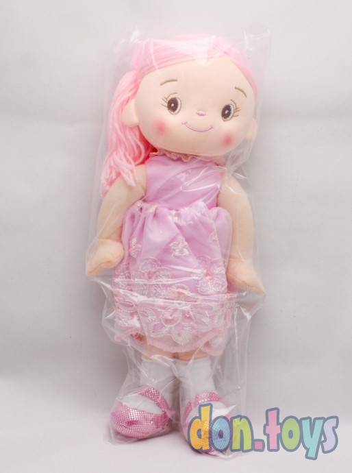 ​Мягкая кукла в нежно-розовом платье, 33 см, арт. С 38943, фото 1