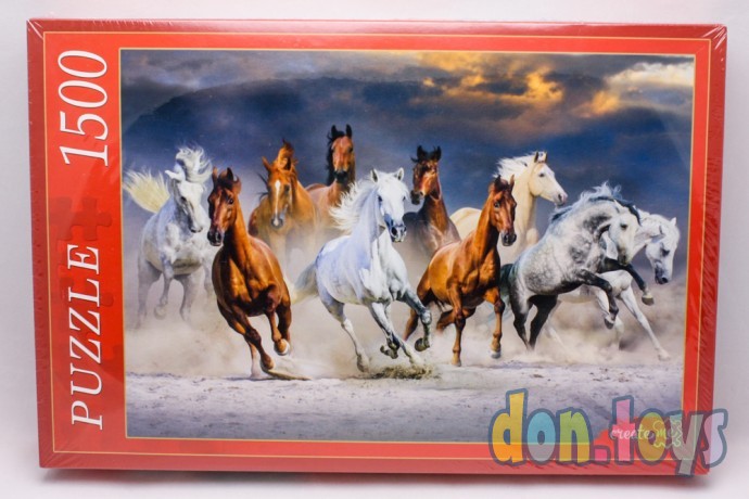 Пазлы ТМ Рыжий кот на 1500 дет. Андалузские лошади, арт. ГИ1500-8446, фото 1