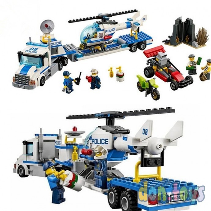 Конструктор Bela 10422 (аналог Lego City 60049) "Перевозчик вертолёта", 410 дет, фото 2