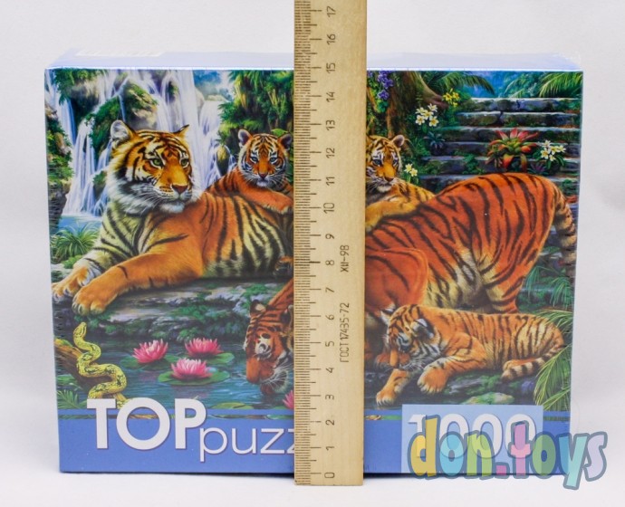​TOPpuzzle Пазлы 1000 элементов, Семейство тигров, арт. ХТП1000-2160, фото 2