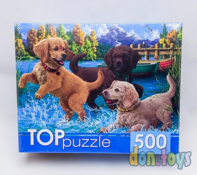 ​TOPpuzzle Пазлы 500 элементов, Игривые щенки, арт. ХТП500-6810, фото 1
