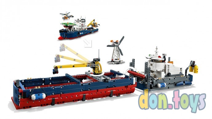 ​Конструктор Decool 3370 2 в 1 Исследователь океана, 1342 деталь, (аналог Lego Technic 42064), фото 5