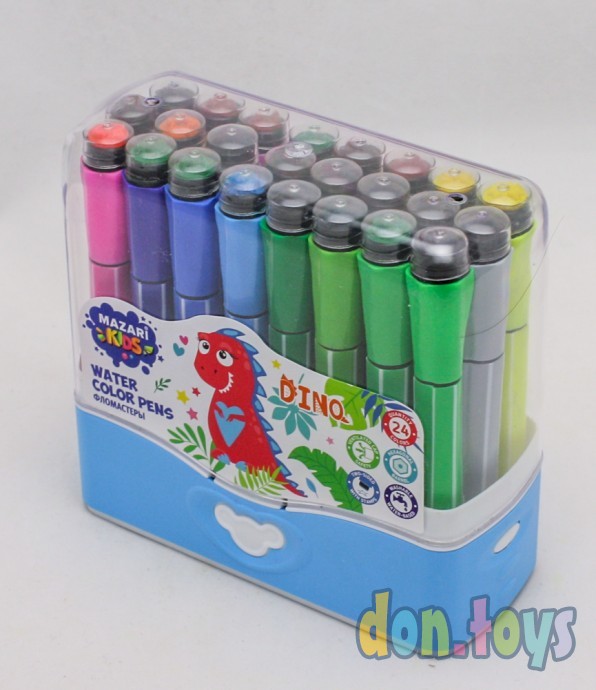 ​Фломастеры 24 цвета "DINO" со штампами, арт. M-5082-24, фото 3