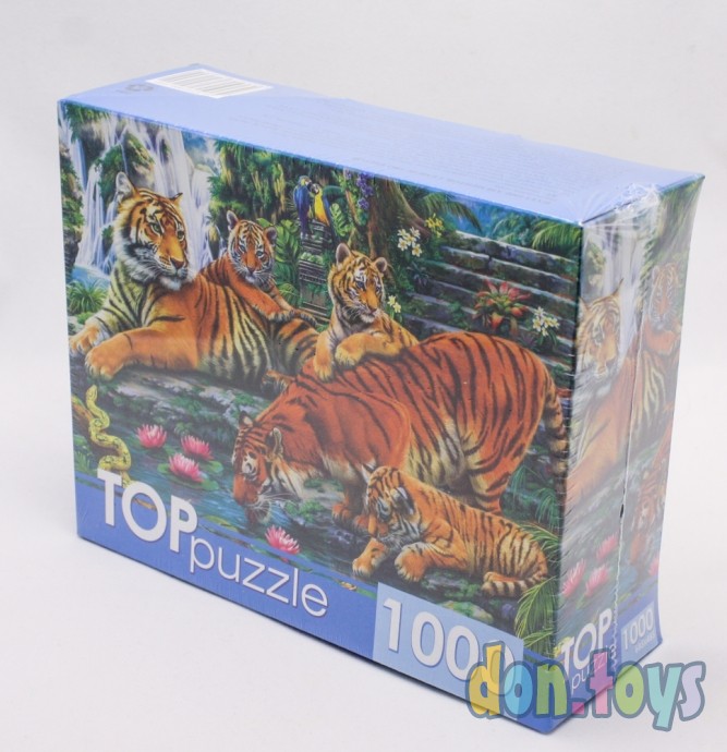 ​TOPpuzzle Пазлы 1000 элементов, Семейство тигров, арт. ХТП1000-2160, фото 3