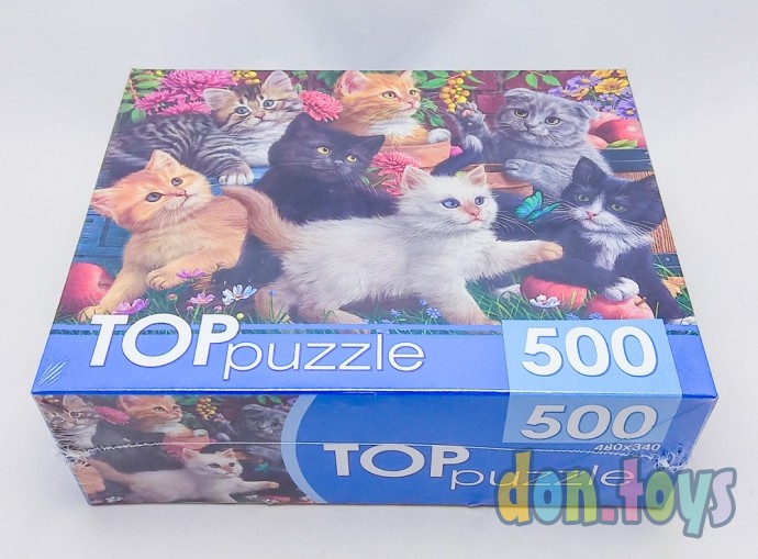 ​TOPpuzzle Пазлы 500 элементов, Игривые котята, арт. ХТП500-6809, фото 2