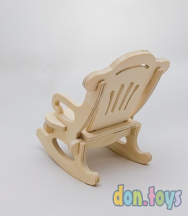 ​Деревянное кресло качалка из фанеры для кукол, фото 8