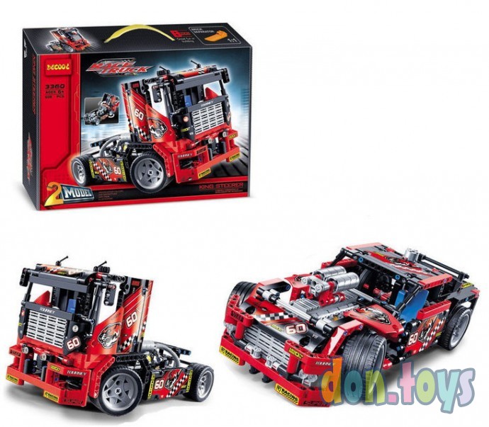​Конструктор 3360 (аналог Lego Technic 42041) "Гоночный грузовик" 608 дет ., фото 2