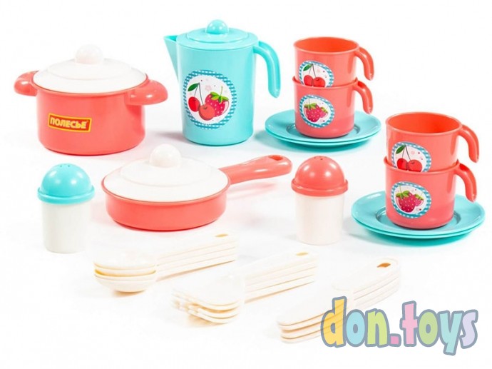 Набор детской посуды "Настенька" на 4 персоны (V3), 28 элементов,  арт. 79930, фото 1