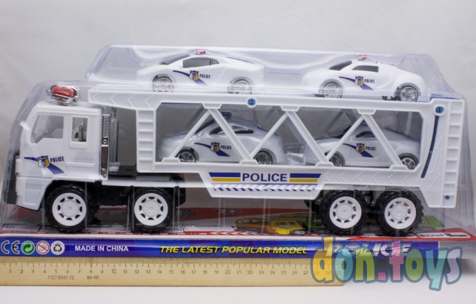 ​Полицейский трейлер с 4-мя машинками, арт. 8585-1, фото 4