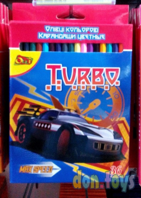 ​Карандаши цветные Turbo 36 цветов Olli OL-100-36T, фото 1