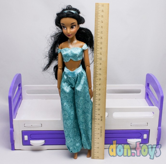 ​Деревянная кроватка для кукол типа Барби с выдвижным ящиком (ручная работа окрашенная), фото 11