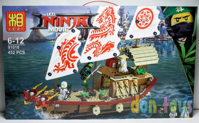 ​Конструктор LEZI 91018 "Корабль Ninja", 452 детали, фото 1