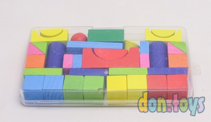 ​Деревянная игрушка Конструктор №4 строительные цветные блоки, арт. AN02218, фото 4