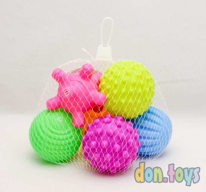 ​Резиновые мячики-пищалки для купания 6 шт., арт. 037-41 32941, фото 3