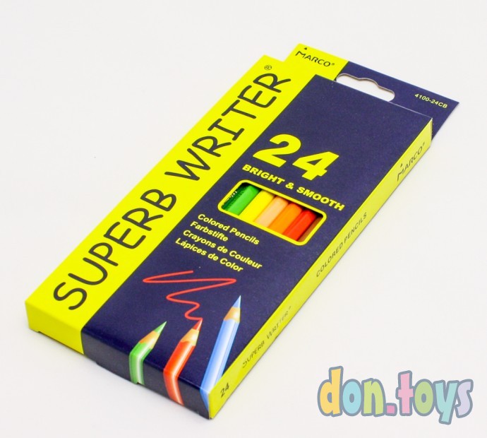 ​Цветные карандаши Super Writer, 24 цвета, "MARCO", арт. 4100-24CB, фото 4