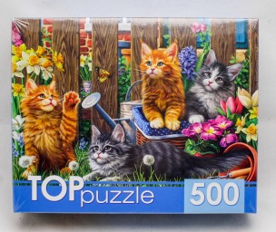 ​TOPpuzzle Пазлы 500 элементов, Котята Мей-кун, арт. ХТП500-4231