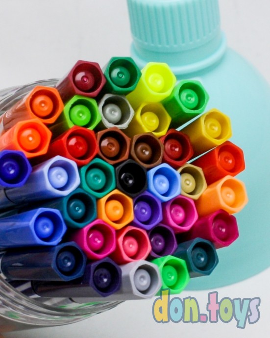 ​Фломастеры, 36 цветов, в пластиковой бутылке, вентилируемый колпачок, арт. 2864398, фото 4