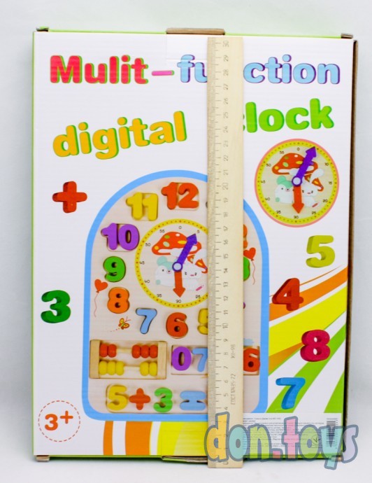 ​Деревянная игрушка Часы счеты, цифры, арт. MD 1050, фото 4