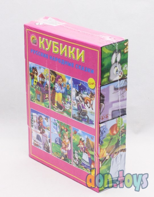 ​Кубики пластиковые 12 шт. Русские народные сказки, арт. К012-8070, фото 2