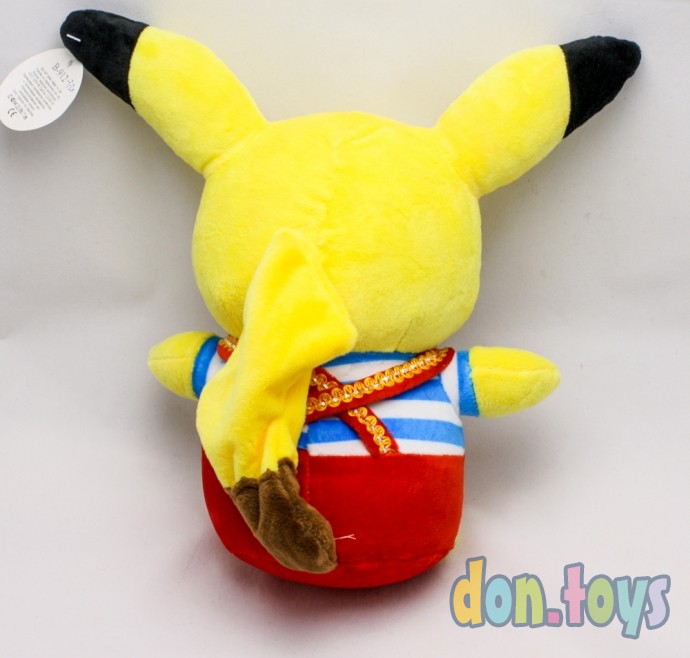 ​Мягкая игрушка Покемон Пикачу в комбинезоне, 26 см, фото 5