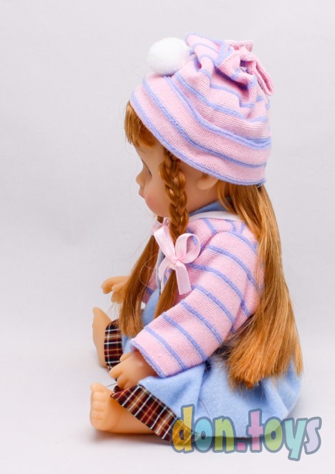 Кукла Алина в рюкзачке, шапка с бубончиками, разговаривает, арт. 5142, фото 2