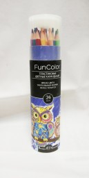 ​Карандаши цветные 24 цвета Funcolor пластиковые, в картонной тубе, арт. 4808843