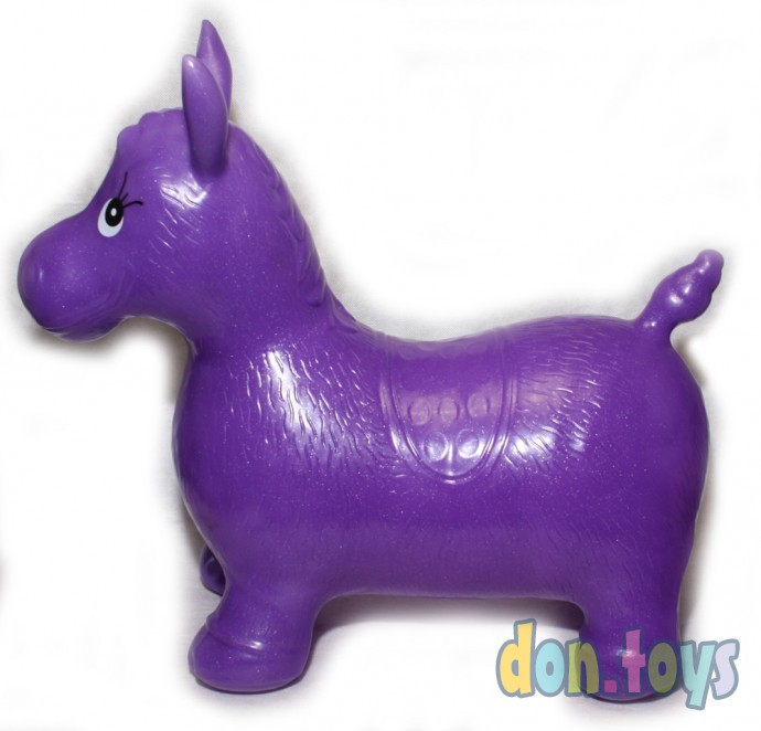 ​Лошадка прыгун резиновая блестящая, фиолетовая, фото 4