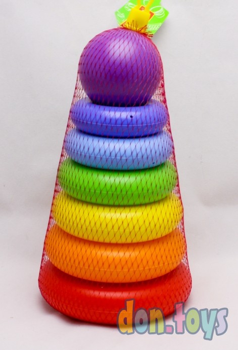 ​Пирамидка Колечко-шар, элементов, высота-24 см, арт. 62383, фото 1