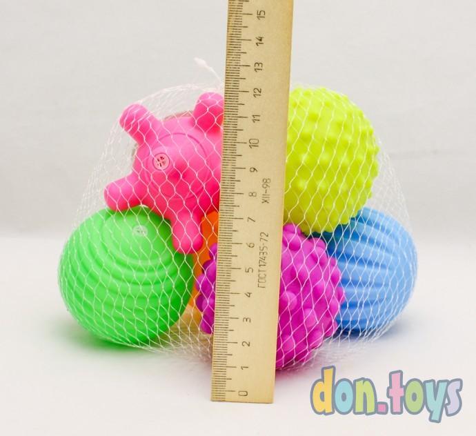 ​Резиновые мячики-пищалки для купания 6 шт., арт. 037-41 32941, фото 2