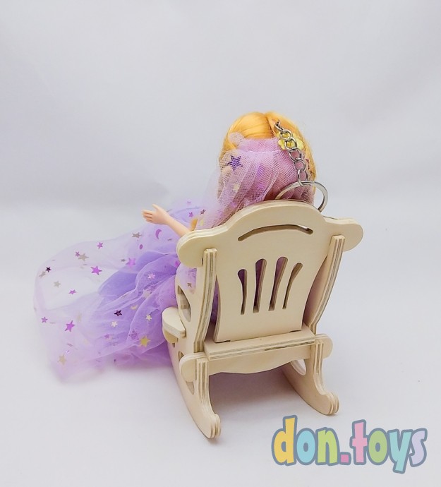 ​Деревянное кресло качалка из фанеры для кукол, фото 20