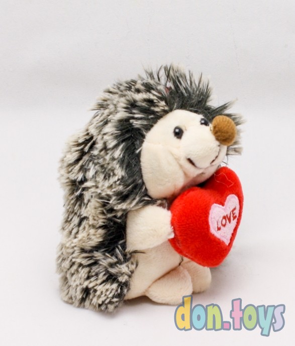 ​Мягкая игрушка Ежик с сердечком и бантиком, 12 см, фото 3
