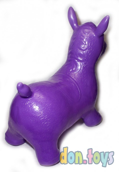 ​Лошадка прыгун резиновая блестящая, фиолетовая, фото 5
