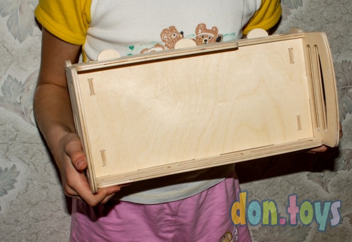 Деревянная кроватка для кукол типа Барби с выдвижным ящиком, фото 41