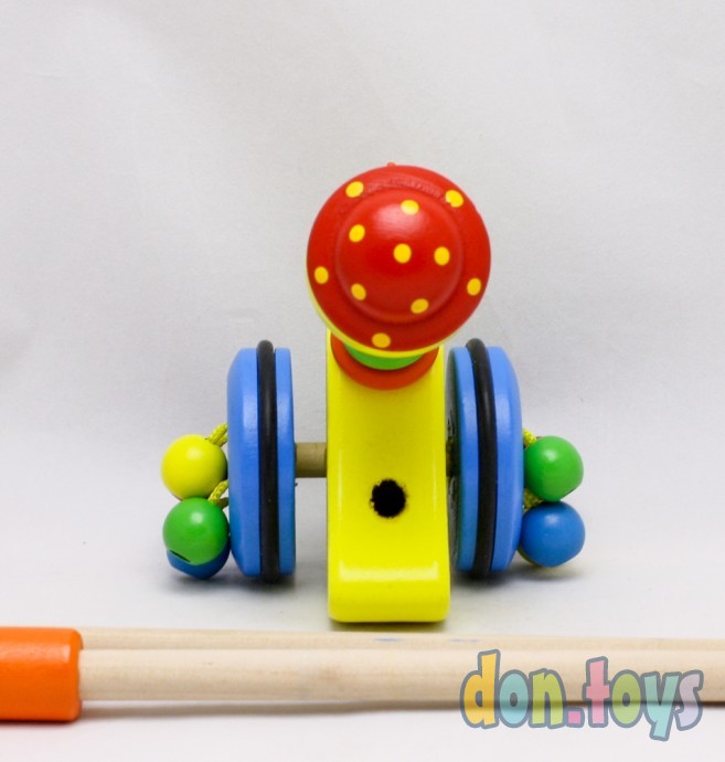 ​Деревянная игрушка каталка на палке, Утенок, в коробке, арт.1001, фото 5