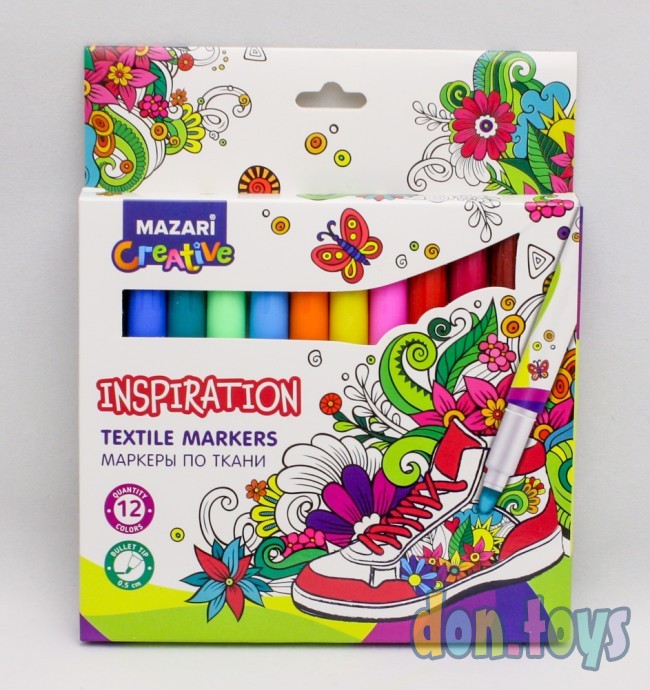 ​Маркеры по ткани 12 цветов INSPIRATION, арт. M-5013-12, фото 1