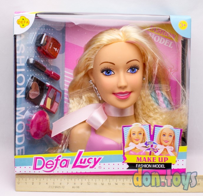 ​Кукла DEFA, голова для причесок с набором для макияжа, арт. 8401, фото 1