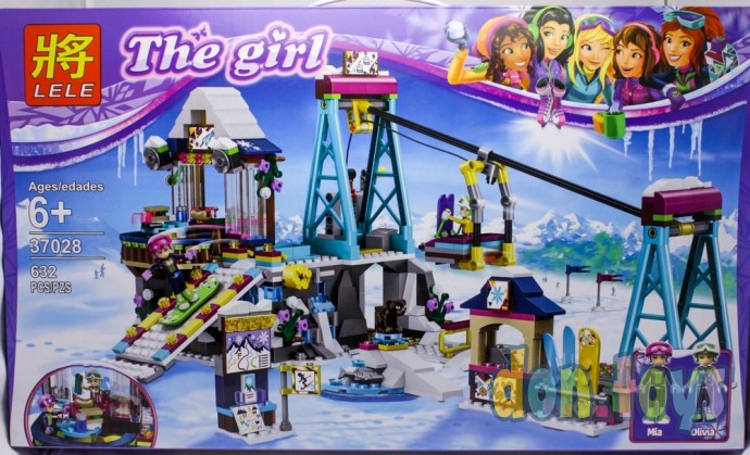 ​Конструктор LELE The Girl Горнолыжный курорт: Подъемник 37028 (Аналог LEGO Friends 41324) 632 детал, фото 9