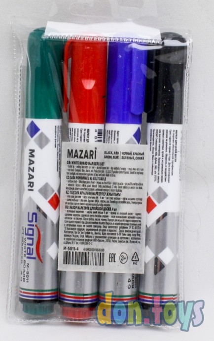 ​Набор маркеров для доски Mazari Signal, 4 цвета, 4.0 мм, арт. 2472377, фото 2