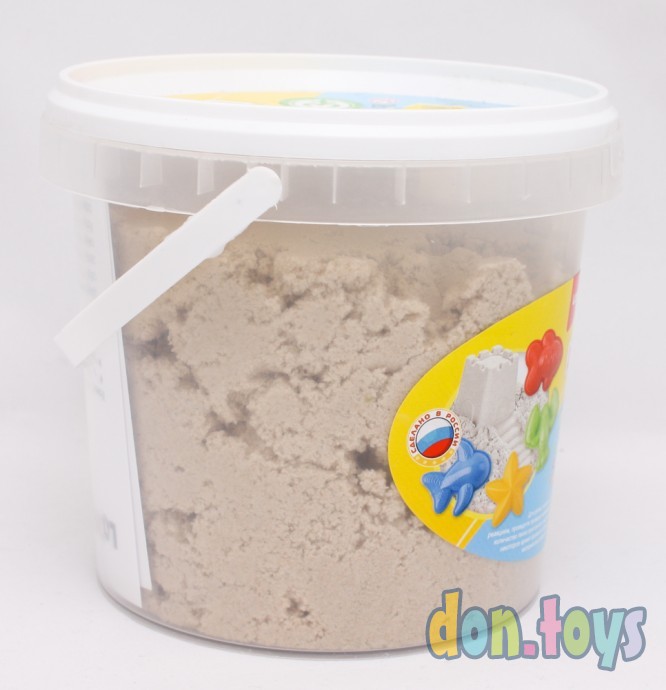 Песок для лепки и моделирования (кинетический)"Домашняя песочница" 1 кг натуральный, фото 2