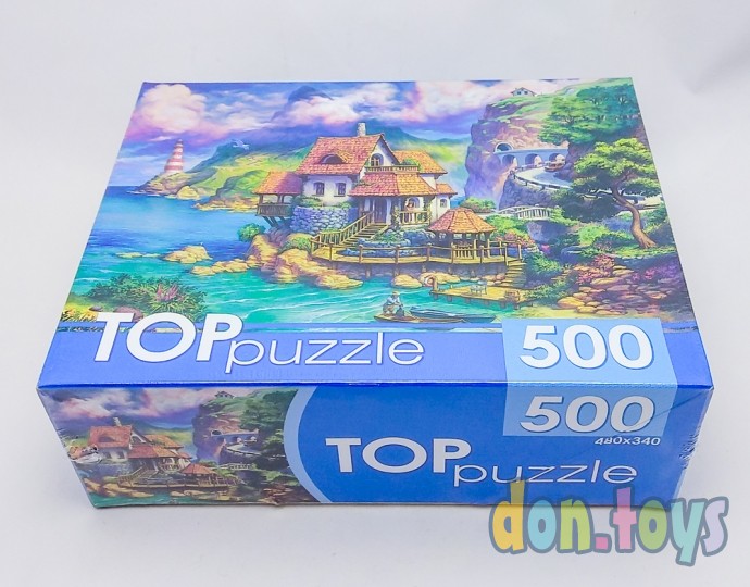 ​TOPpuzzle Пазлы 500 элементов, Прибрежный домик, арт. ХТП500-6822, фото 3