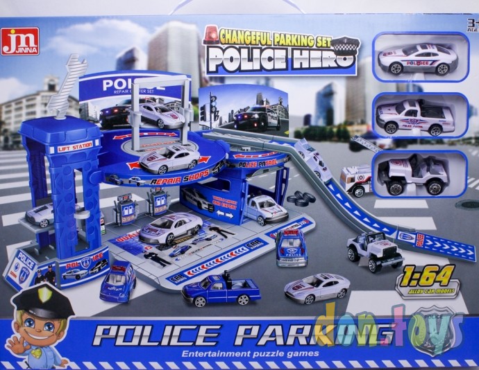 ​Парковка Полиция, 3 машинки, арт. JN28-3, фото 1