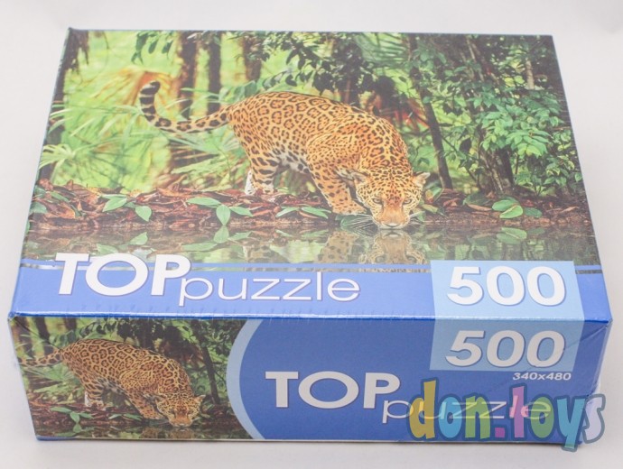 ​TOPpuzzle Пазлы 500 элементов, Ягуар на водопое, арт. ХТП500-6801, фото 3