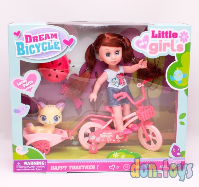 Кукла с велосипедом и аксессуарами, фото 4