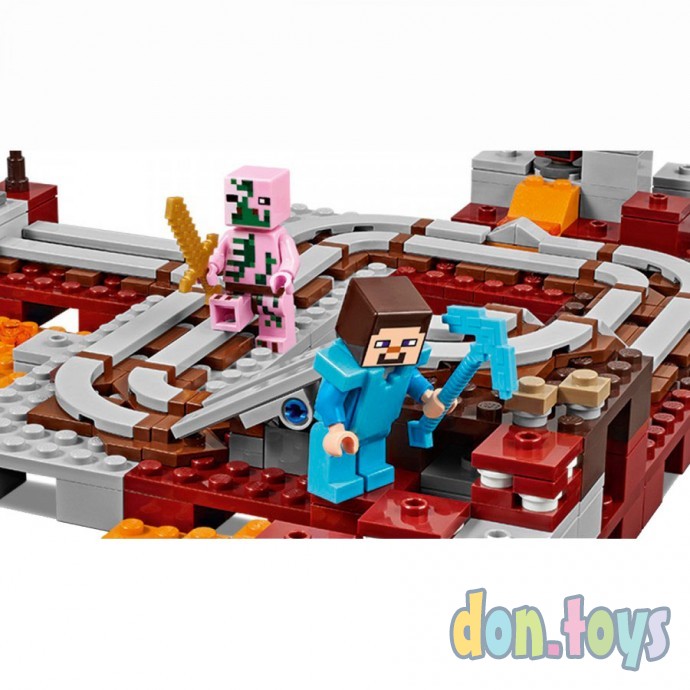 ​Конструктор decool №825 Minecraft, Подземная железная дорога, на 387 деталей, фото 6