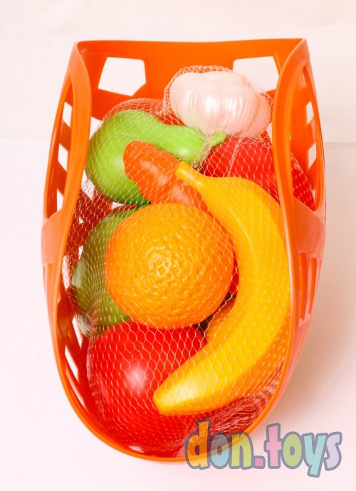 Плетеная корзинка овощами и фруктами, фото 2