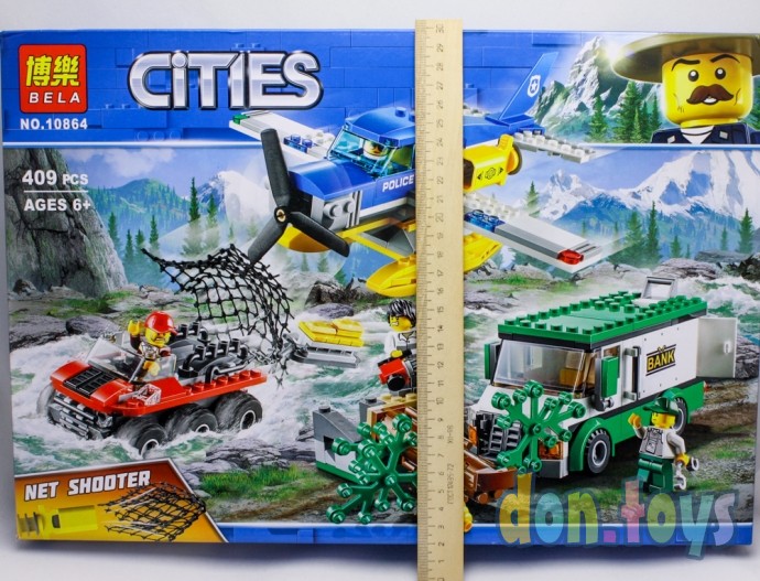 ​Конструктор Bela "Citles" 10864, Ограбление у горной речки, 409 деталей (аналог Lego City 60175), фото 3